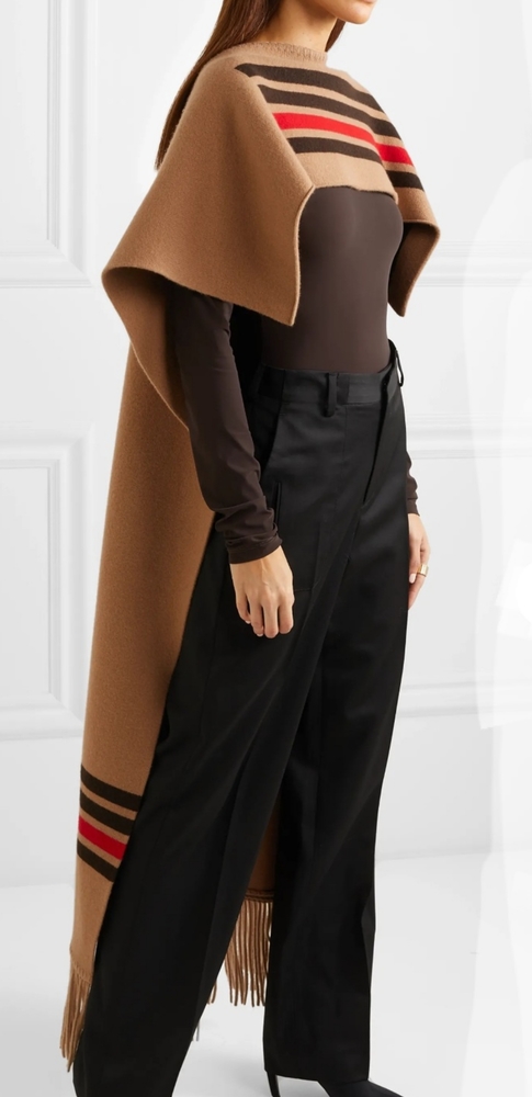 Stripe Wool & Cashmere Cape, Burberry - Picture 7 of 8